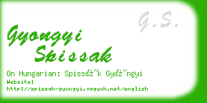 gyongyi spissak business card